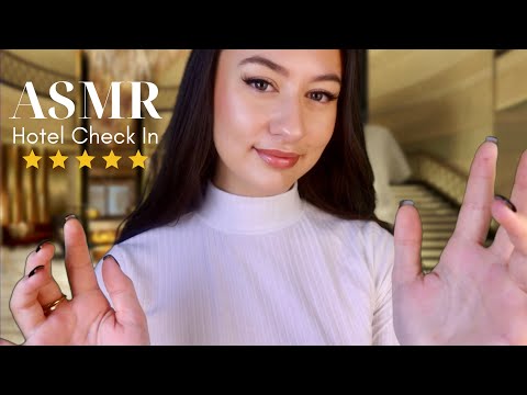 ASMR Luxury Hotel Check In Roleplay ⭐️ Soft Spoken Personal Attention & Typing Sounds