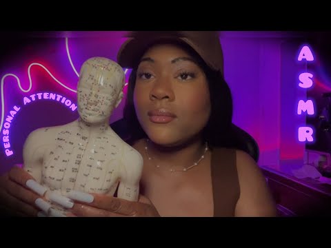 ASMR For Anxiety (Breathing Exercises, Scratching and Tapping) With Acupuncture Doll