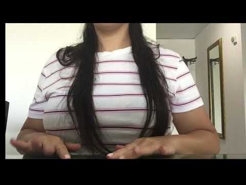 ASMR slow and fast shirt scratching striped shirt part 1