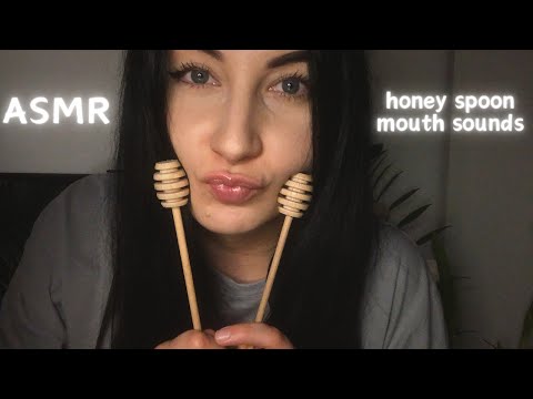 ASMR | 🍯 honey spoons, mouth sounds and tongue clicking