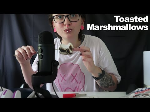 ASMR Toasting MEGA Marshmallows On A Candle/Lighter [Little Bit Of A Fail]