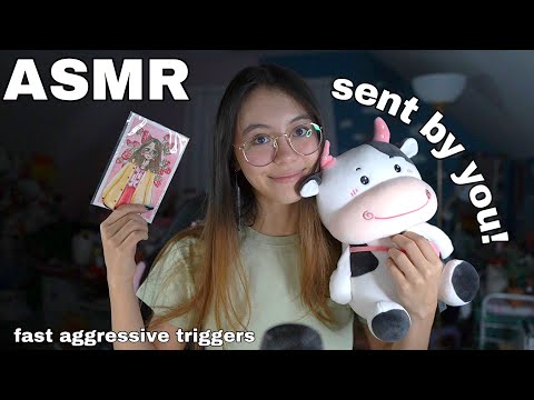 ASMR | Fast and Aggressive Triggers Sent by You! (crinkles, paper sounds, tapping, and more)