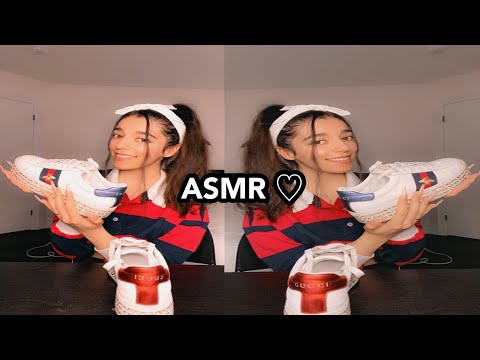 ASMR | LUXURIOUS DIAMOND GUCCI SHOES WITH EXTREMELY LONG NAILS *tingles for ur ears* RELAXATION💙