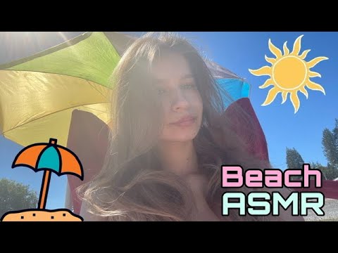 ASMR At The BEACH☀️(Water and sand sounds!💦)