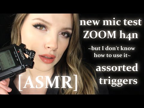 Oops, I got a new mic ASMR | tapping | scratching | oil massage | gamepad | trigger words | Zoom h4n