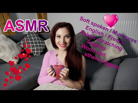 ASMR VALENTINE'S DAY / SOFT SPOKEN / MURMURES / FABRIC SCRATCHING /TAPPING / WHISPERING [english/fr]