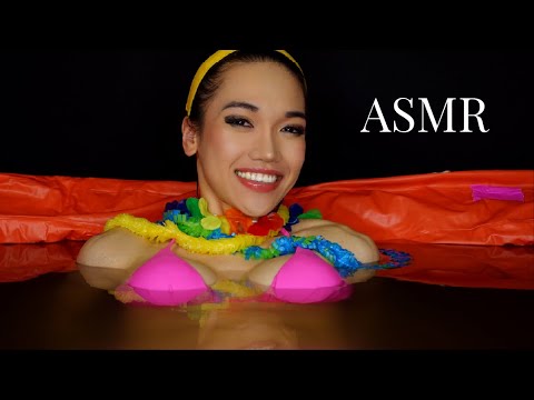 ASMR Positive Affirmations from the Pool (Whispering and Water Sounds)