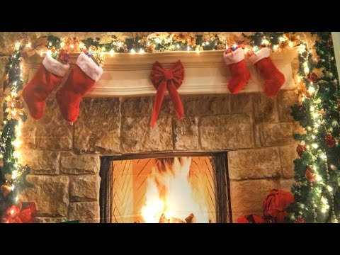 ASMR Holiday Fireplace Relax & Sleep 😴 Crackling Burning Fire Sounds