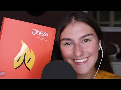 [ASMR] SHOW AND TELL-Learning Chinese with you📚 // (german/deutsch) // tracing,tapping,...