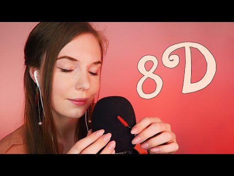 ASMR 8D Mic Scratching w/Spoolie and Slow Whispering [Around Your Head]