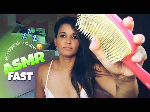 ASMR escovando seu cabelo RÁPIDO até voce DORMIR (100% garantido)
