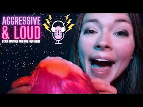 ASMR Loud and Aggressive Scalp Massage and Hair Treatment