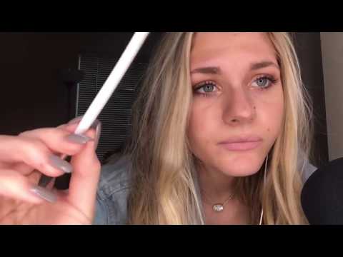 ASMR- EAR TO EAR- UP CLOSE doing your eyebrows/ inaudible whisper/ personal attention