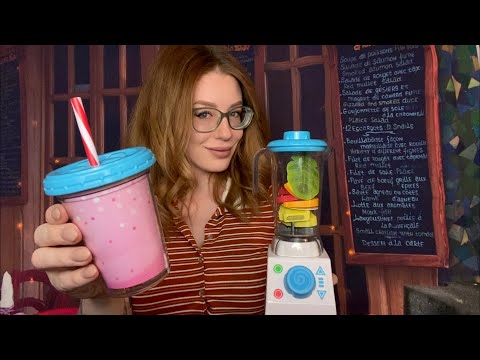 ASMR TINGLY Barista Roleplay (wooden toys)