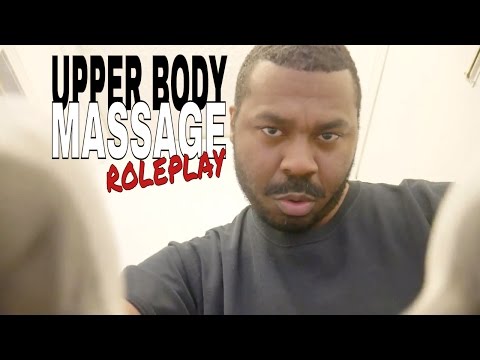 ASMR Upper Body Massage Role Play MASSAGE THERAPIST with Soft Spoken Words & Glove Sounds - Binaural