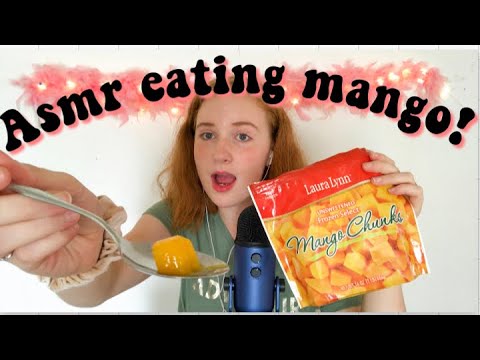ASMR// Eating mango! VERY CHEWY AND JUICY SOUNDS!