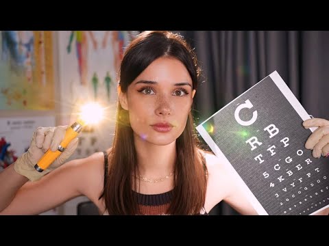 ASMR Detailed Orbital Eye Exam ( Video for Sleep , Light , Cranial )