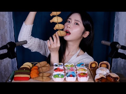 ASMR.sub 명절 모듬전 쿠키 | 화과자 | 홍시찹쌀떡 | Mukbang eating show