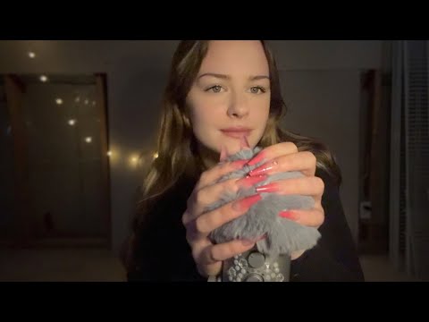 Fluffy Mic Scratching with Long Nails 🎀in my basement🎀 (safe space) [ASMR]