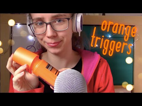 ASMR || Colour-Coded triggers: orange (tapping, crinkles, inaudible whispering...) 🧡🦊