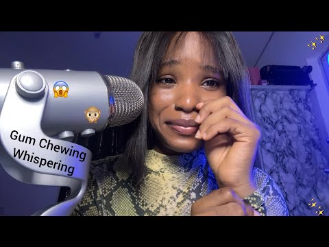 ASMR Gum Chewing| Whispering: He saw and touched my Boobs 😩