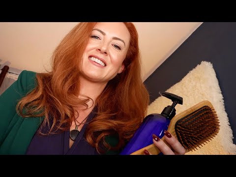 Very Sudsy ASMR Hair Wash 🌟 Head Massage, Hair Brushing, Water Drips and Fabric
