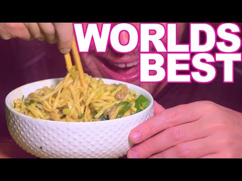 ASMR WORLD'S BEST Korean Chicken Noodle 먹방 ( Soft Creamy Eating Sounds ) | Nomnomsammieboy