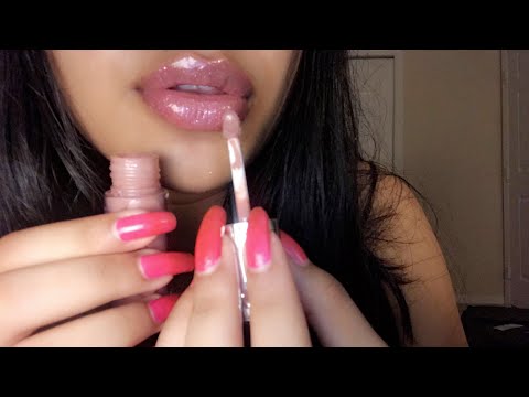 ASMR~ Sparkly lips tutorial 😍 a LOT of mouth sounds