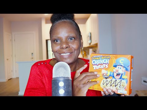 RICE CRISPY PEANUT BUTTER CRUNCH ASMR EATING SOUNDS