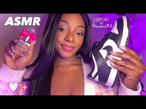 ASMR | My Current Favorites 🤍✨ (Clicky Whispers, 100% Sensitivity)