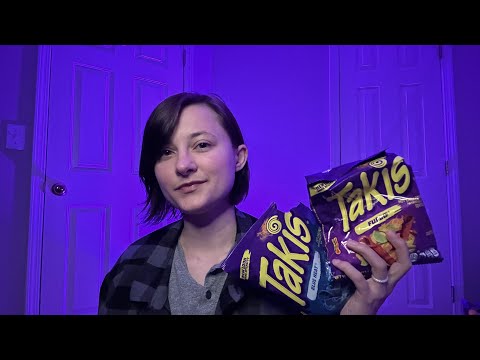 ASMR + Mukbang | Testing Out Takis Blue Heat & Fuego Flavored Rolled Tortilla Chips
