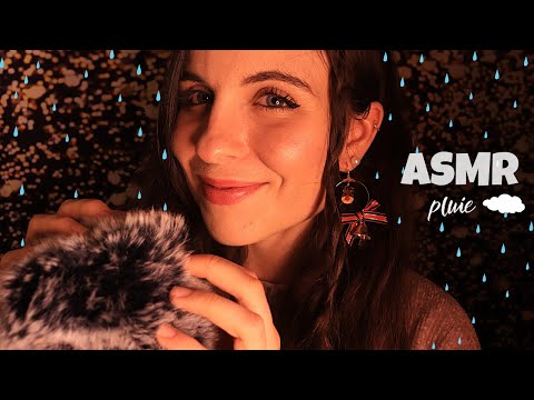 ASMR 🌙 Une vidéo parfaite pour dormir + pluie 🌧 (brushing, closeup whispers, fluffy mic, ...)