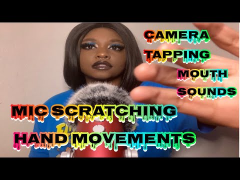 ASMR Camera tapping, Microphone Scratching, Mouth Sounds,& Hand Movements all in one video😳🤯 #asmr