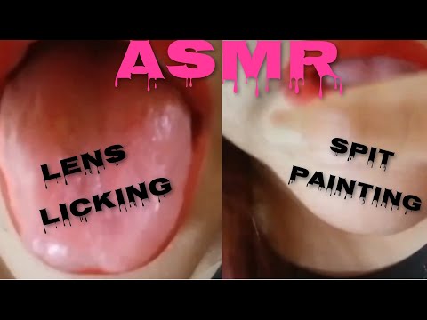 ASMR - LENS LICKING + SPIT PAINTING / Con mi otro Yo😂 | EXTREMO