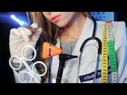 ASMR Full Doctor Check Up (Physical Medical Exam, Cranial Nerve, Eye Test, Face, Ear Cleaning)