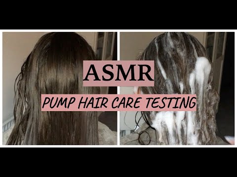 ASMR Using Pump Haircare Products (Hair Brushing, Hair Wash & Rinse, No Talking) *Ad