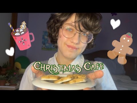 ASMR Christmas Café! Opening Nearby You!🎁Personal Attention Whispering, Eating Sounds