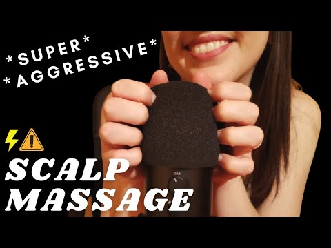 ASMR - FAST and AGGRESSIVE SCALP SCRATCHING MASSAGE | mic scratching with mic cover | Soft Spoken