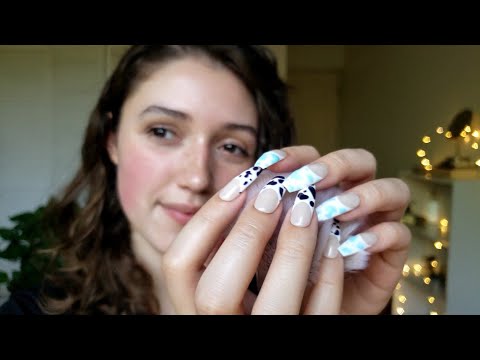 ASMR | Doing My Nails (Tapping, Whispering, Hand Movements)