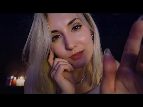 Soft Touches Before Bed ~ cosy & up close ASMR (w/ fire crackling)