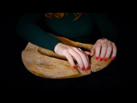 Binaural ASMR Wooden Bowl | Sounds Only, No Talking | Tapping Scratching Rubbing