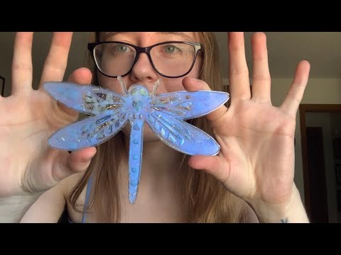 Tapping and Scratching a Textured Resin Dragonfly ASMR 🐉