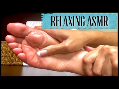 ASMR Foot Sole Tapping and Super Relaxing Lotion Massage 💦🦶