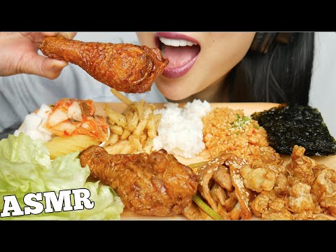 ASMR KOREAN SWEET & SPICY FRIED CHICKEN BONCHON FEAST (EATING SOUNDS) NO TALKING | SAS-ASMR
