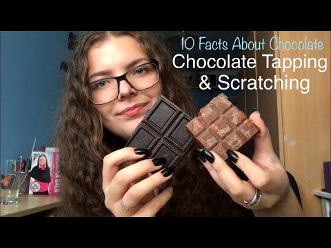 ASMR Chocolate Tapping & Scratching | 10 Facts About Chocolate 🍫