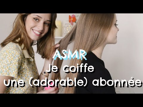 ASMR FRANÇAIS - Je coiffe une abonnée ❤️ (brushing, spray, tapping, scratching)