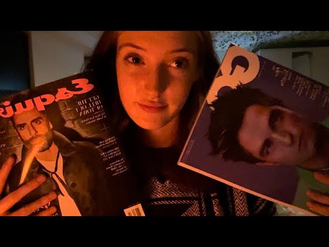 magazine page flipping + tapping ASMR