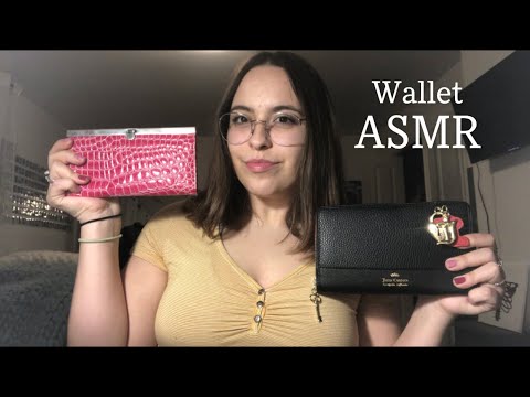 Wallet collection ASMR (scratching and tapping)