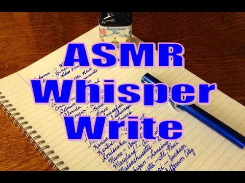 ASMR Whisper-Write - States and Capitals