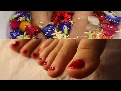 ASMR My Mother’s Signature Foot Spa and Pedicure!